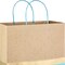 13" Large Paper Gift Bags – Pack of 6 Turquoise & Kraft Gift Bags with Handles for Birthdays, Easter, Weddings, Baby & Bridal Showers, Mother’s Day (Turquoise)